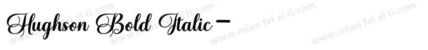 Hughson Bold Italic字体转换